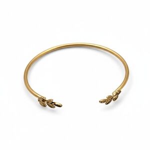 Gold Leaf Open Cuff Bracelet - Women Jewelry